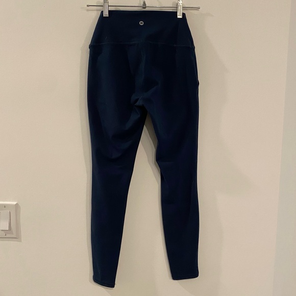 RBX Dark Teal Navy Blue Super Soft Ultra Hold Athletic Leggings - Picture 6 of 8